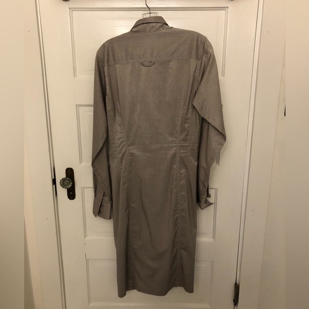 Never worn Byron Lars shimmery shirt dress 12 - Picture 2 of 4